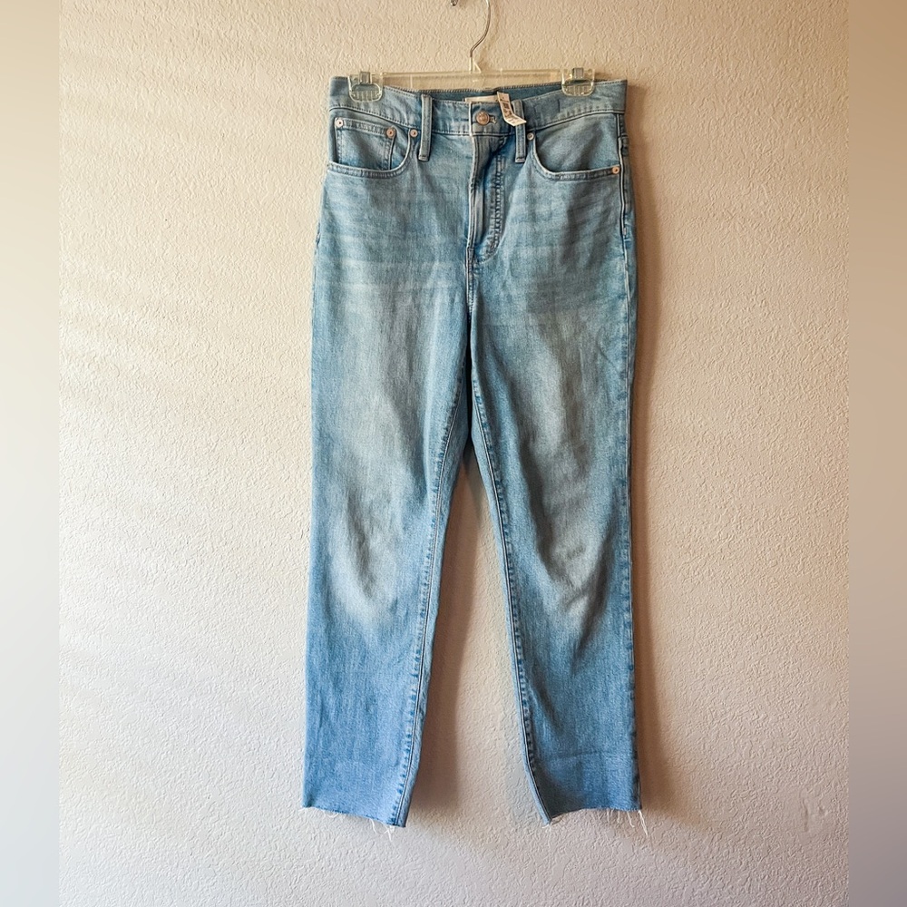 Madewell Perfect Vintage Straight Lef Light Blue Denim Jeans Size 26